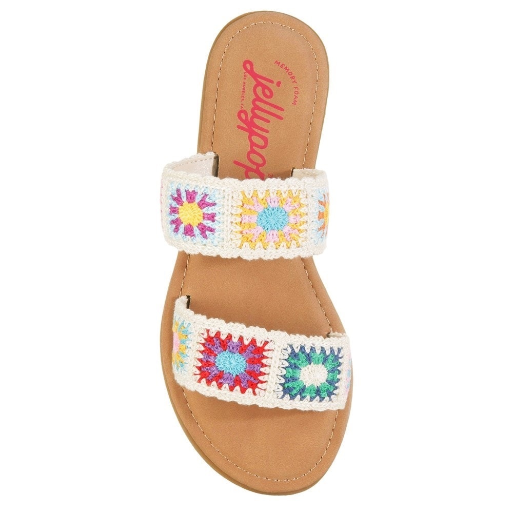 JELLYPOP Women's Robbie Natural Multi Crochet Slip On Sandals Size 10 NEW - Picture 15 of 15